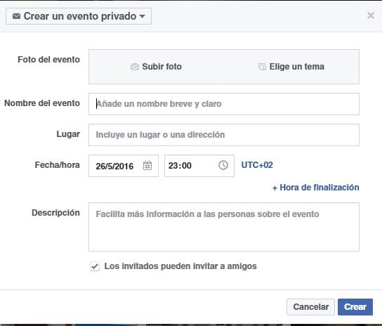 Crear un evento de Facebook - Fran Bravo Gestión de Presencia en Internet - Social Media - Redes Sociales - Community - Blog - Blogger - Villena - Alicante