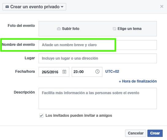 Crear un evento de Facebook - Fran Bravo Gestión de Presencia en Internet - Social Media - Redes Sociales - Community - Blog - Blogger - Villena - Alicante