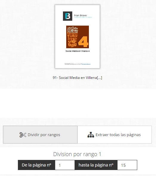 Gestión de PDF online - Fran Bravo Gestión de presencia en internet - Social Media - Community Manager - Blogs - Blogger - Villena - Alicante