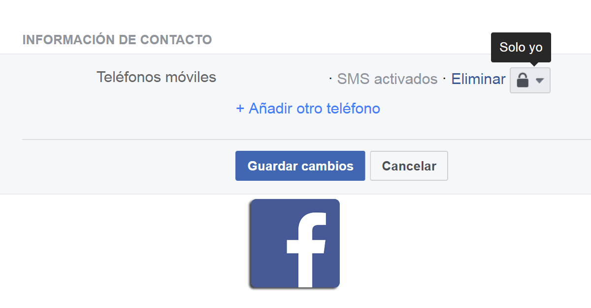 Ocultar nuestro telefono en Facebook Fran Bravo Gestion de presencia en internet